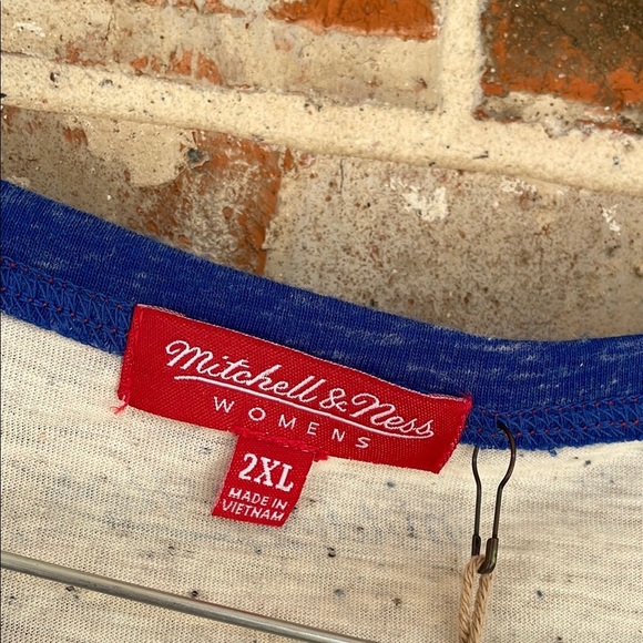 Mitchell & Ness Blue and Cream Raglan Texas Rangers Tee. (See note) - Picture 6 of 8